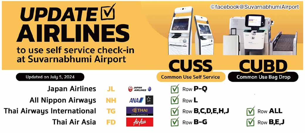 スワンナプーム空港の便利なサービス　自動チェックイン機と自動荷物預け機を拡充 - ワイズデジタル【タイで生活する人のための情報サイト】